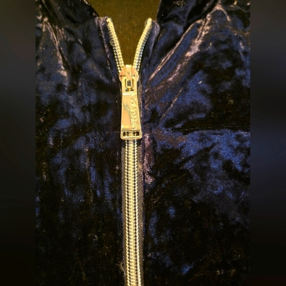 CALVIN KLEIN Performance Crushed Velvet Purple Puffer Vest sz L - Picture 3 of 8